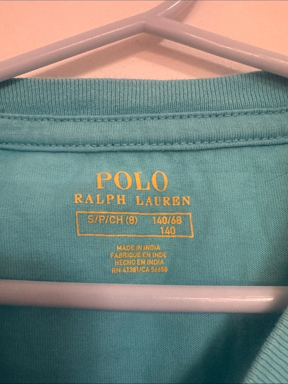Ralph Lauren Turquoise Short Sleeve Polo Logo Tee